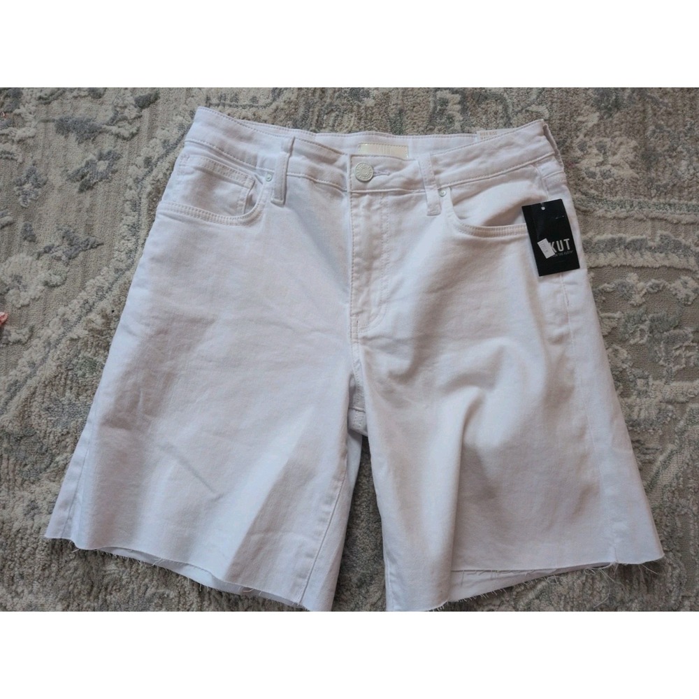 Kut Hailey High Rise Short in Optic White Women's Size 4
